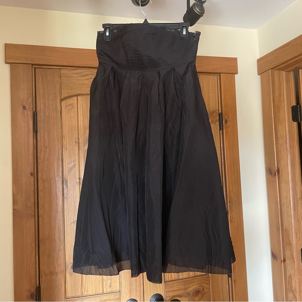 J. Crew Selkie Silk Babydoll Cocktail Formal Little Black Dress Size 4 - Picture 2 of 5